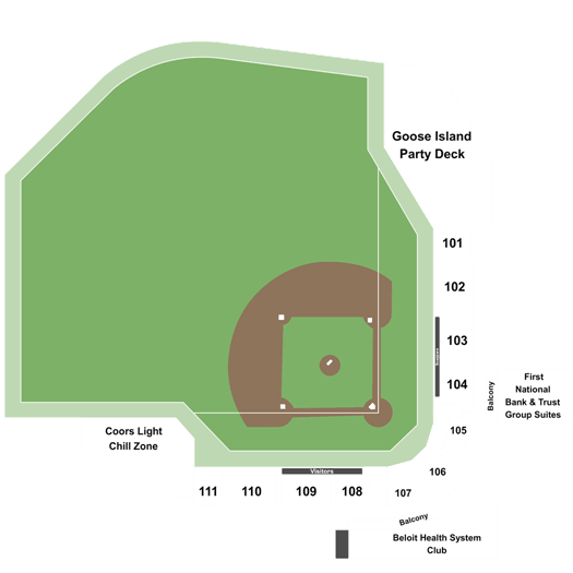 south bend cubs stadium seating chart