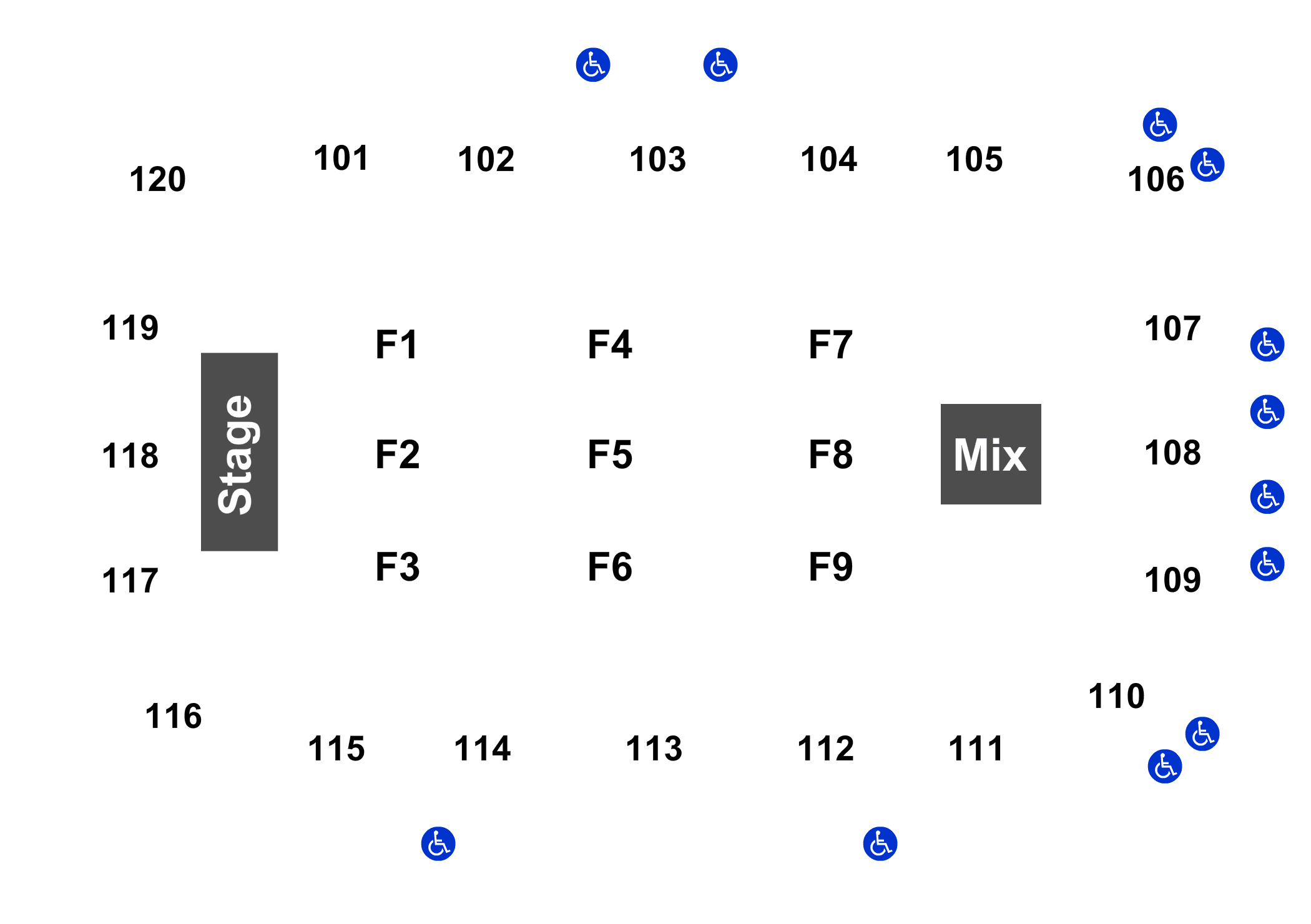 Agganis Seating Chart