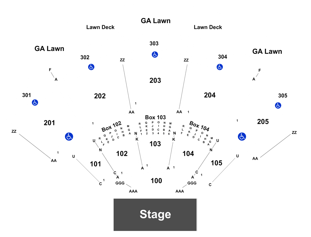 Ak Chin Pavilion Seating Chart With Seat Numbers