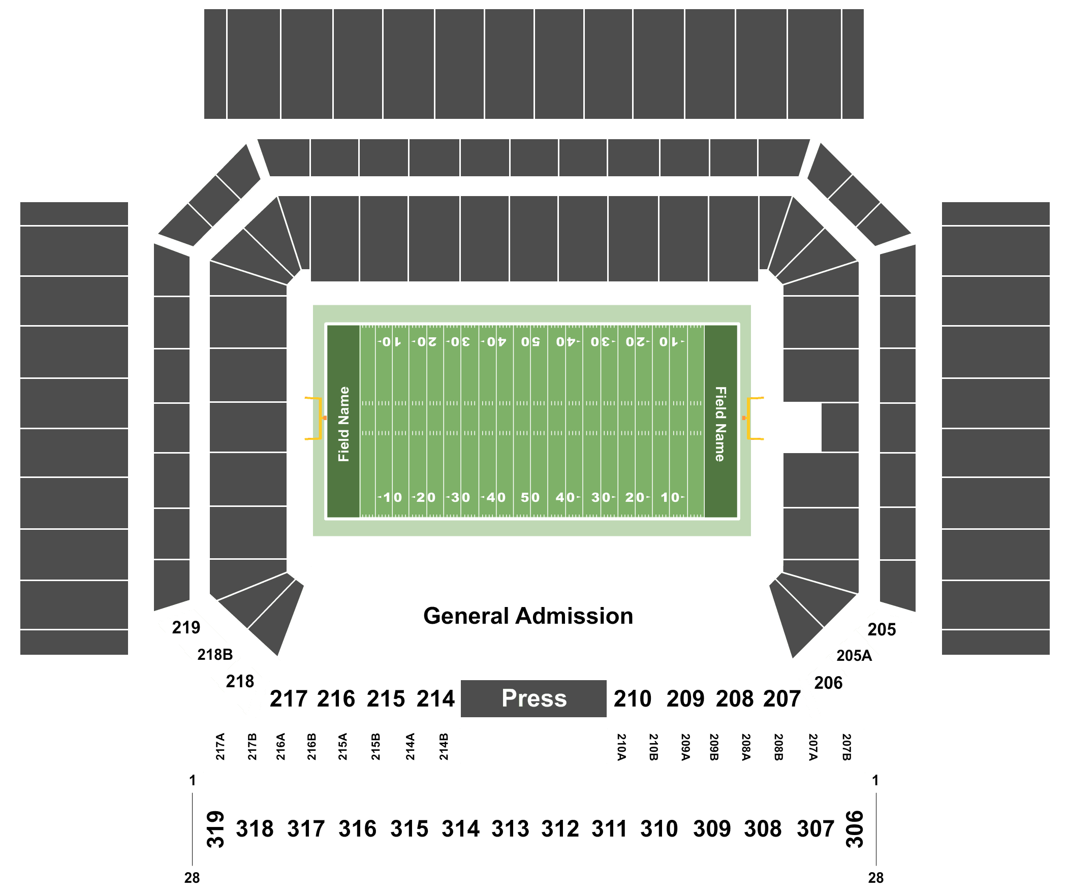 Section 205 at Lincoln Financial Field 