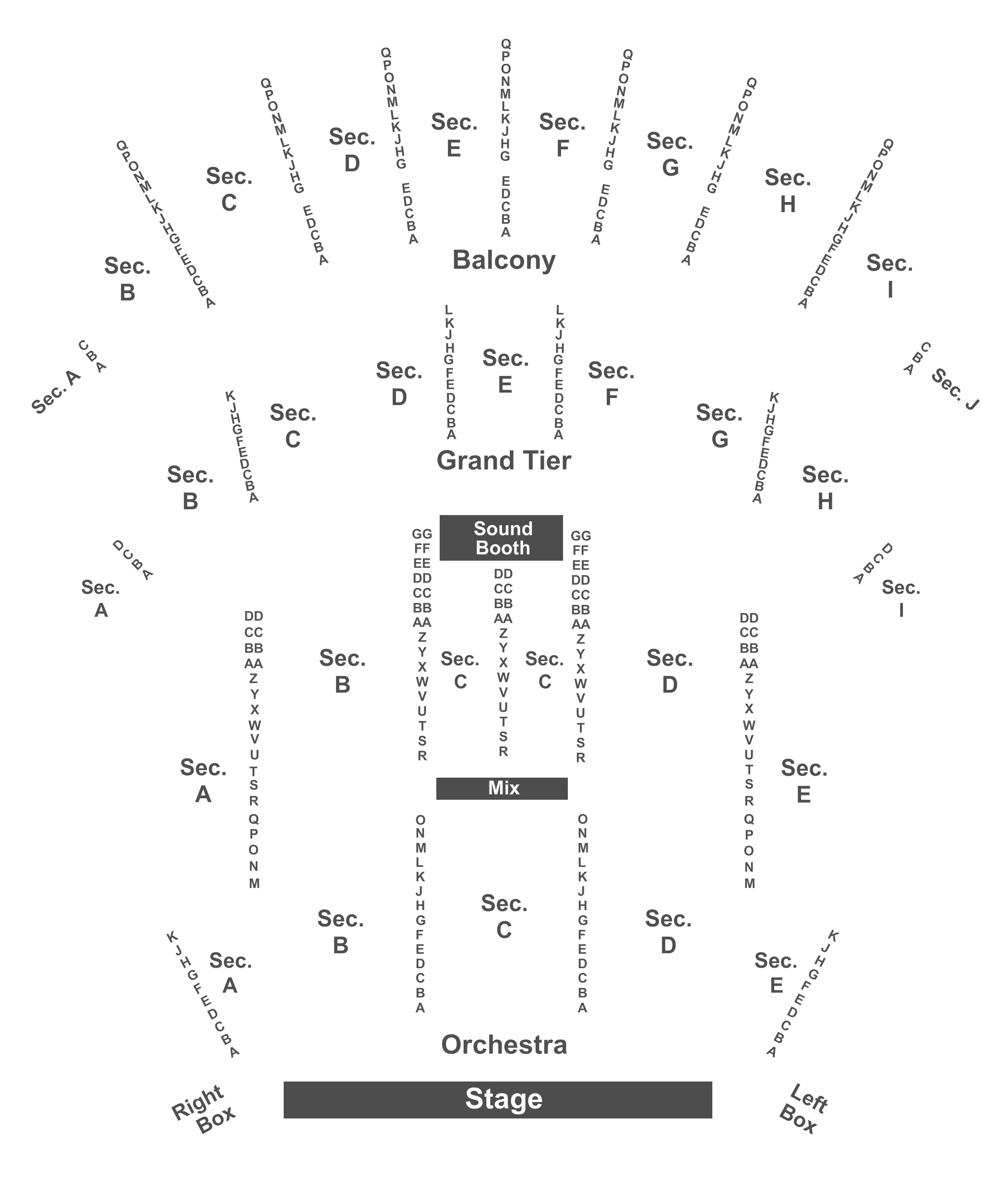 Altria Theater Seating Chart With Seat Numbers Bruin Blog