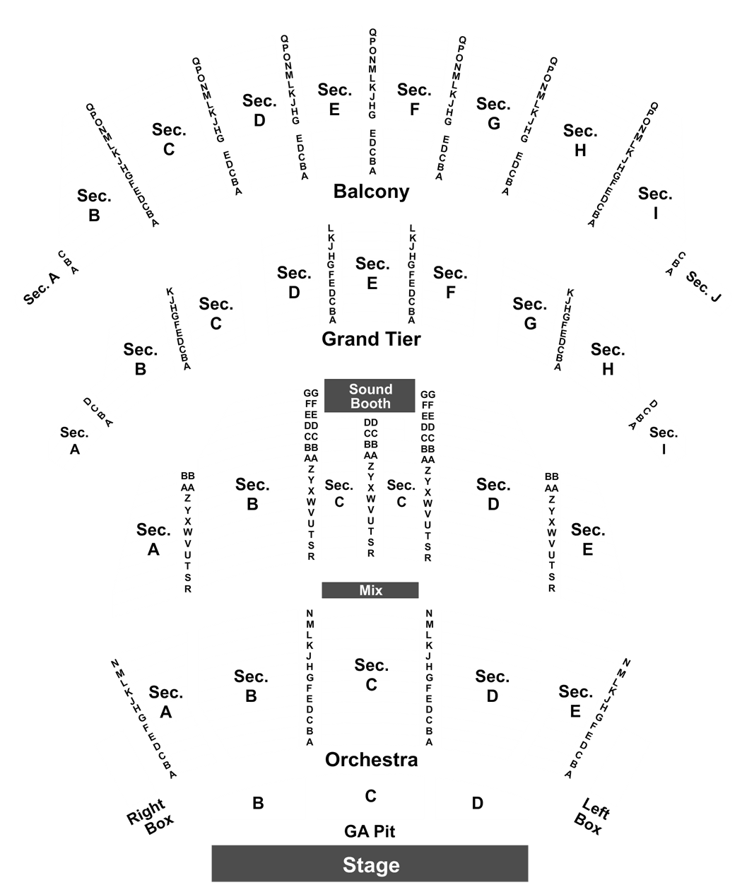 Altria Theater Interactive Seating Chart