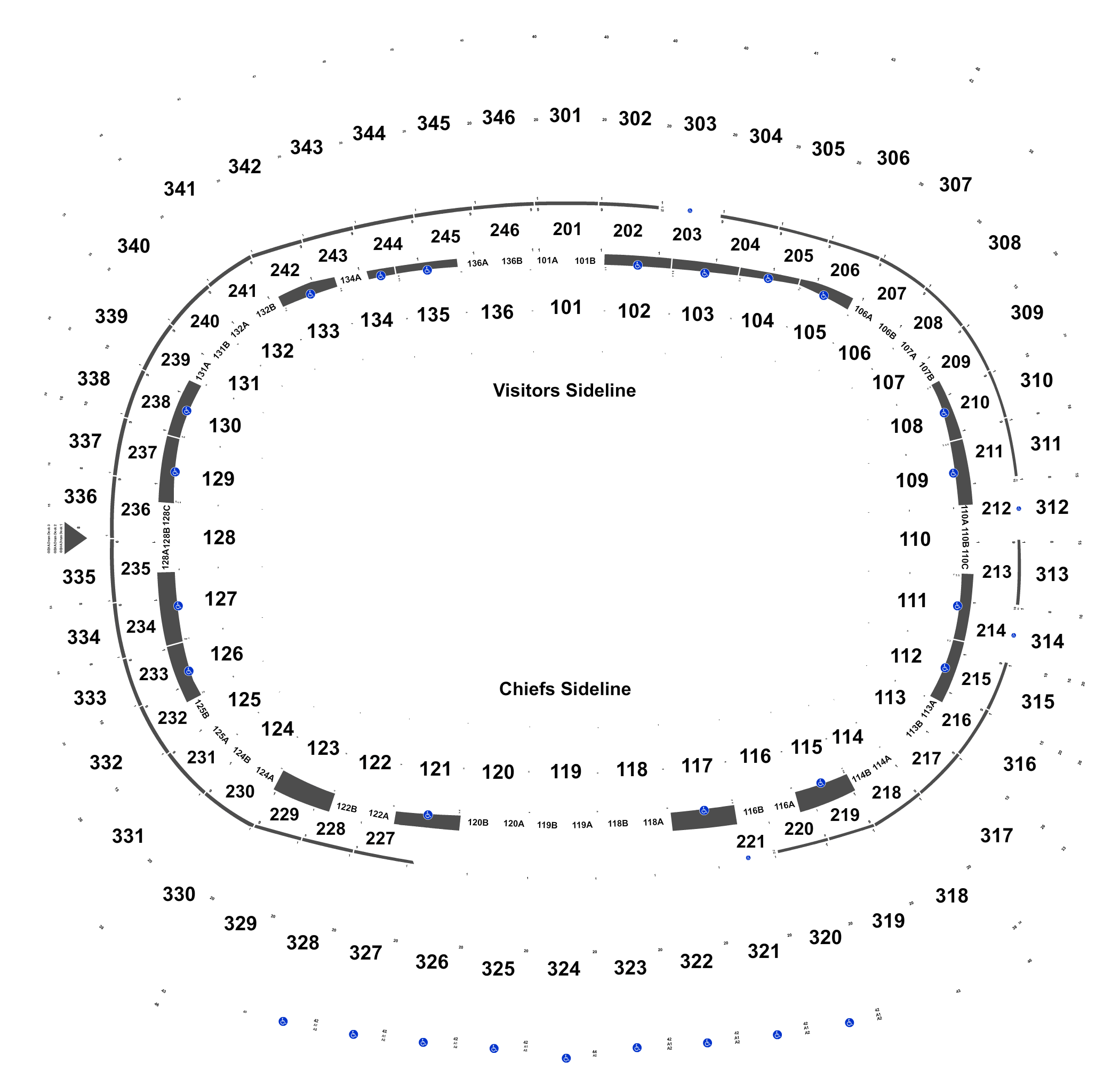 Kansas City Chiefs Stadium Map