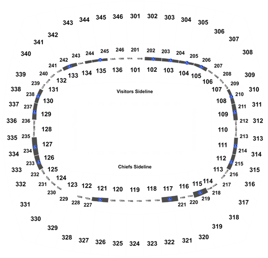 Kansas City Arrowhead Stadium Seating Chart