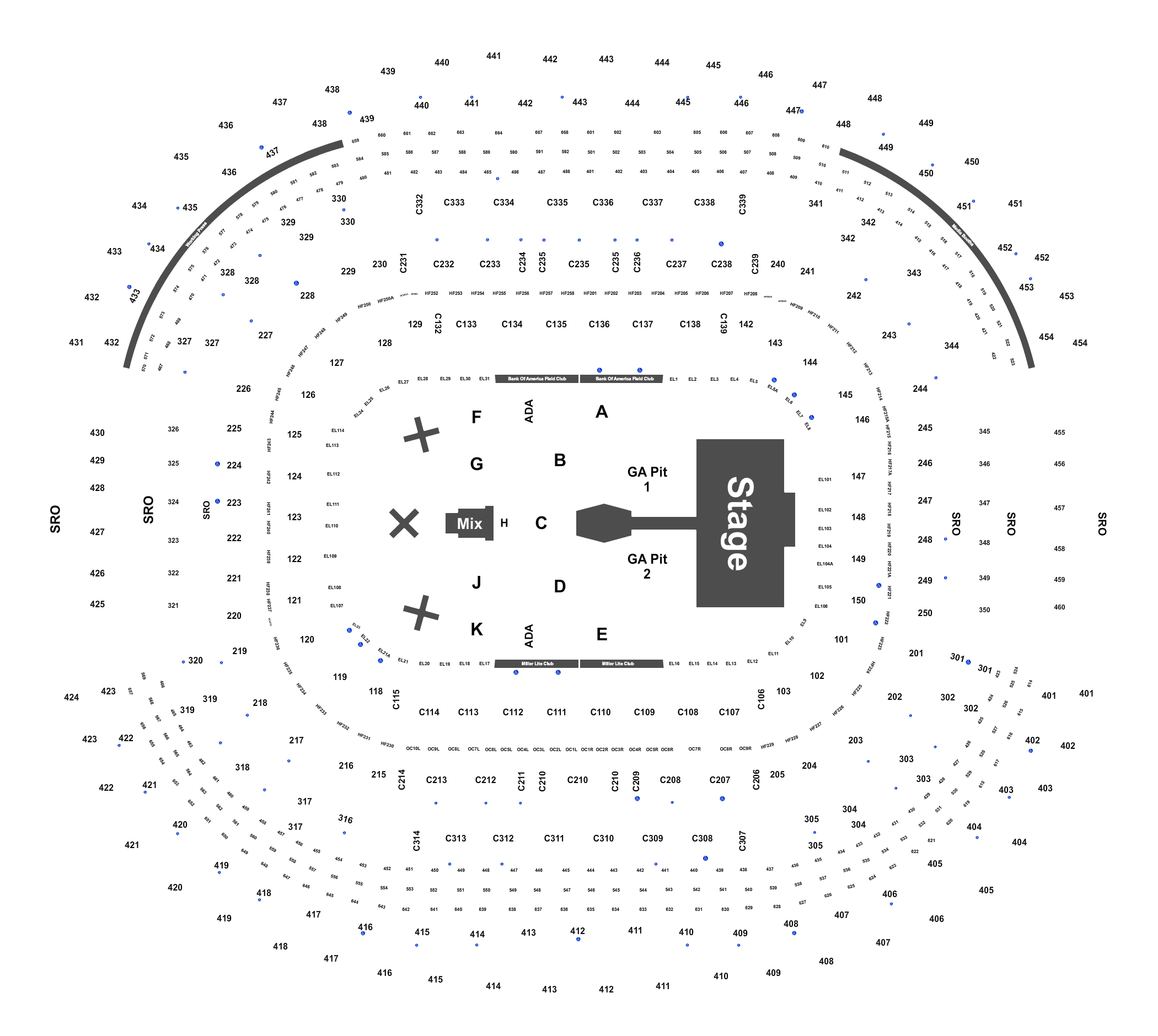 AT&T Stadium Concert Seating Chart 