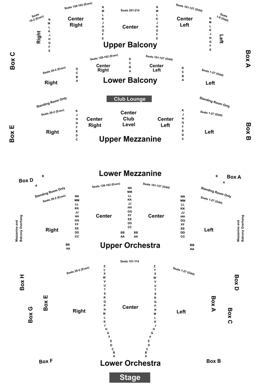 Au Rene Theater Seating Chart Fort Lauderdale