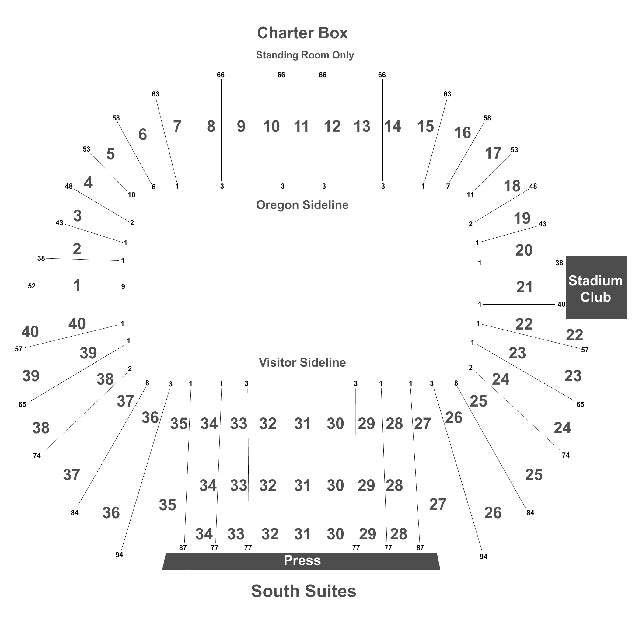 Seating Chart For Autzen Stadium Row By Row