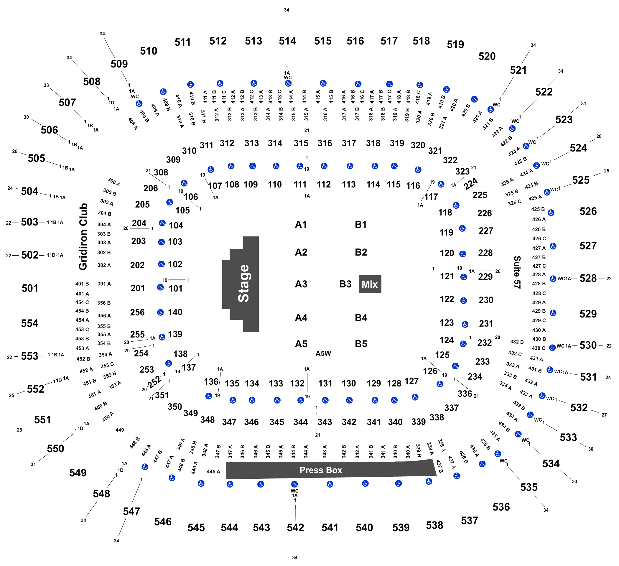Bank Of America Stadium Seating Chart Row 1a