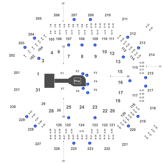 Barclays Wrestling Seating Chart