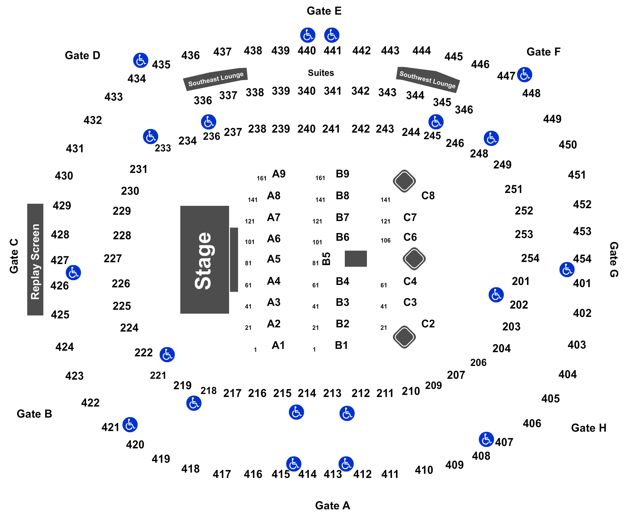 Bc Place Seating Chart Rows