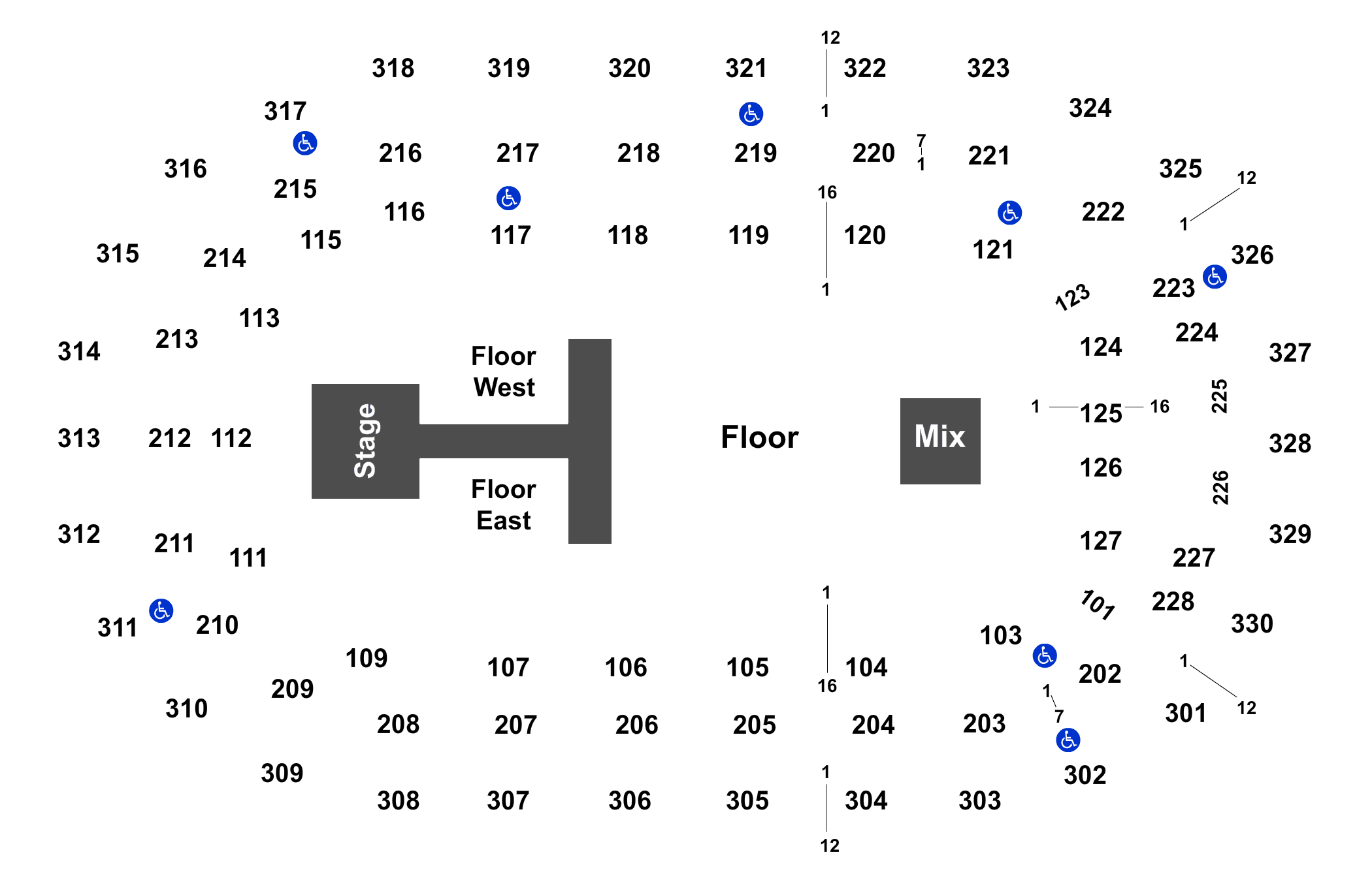Bell Mts Place Seating Chart With Seat Numbers