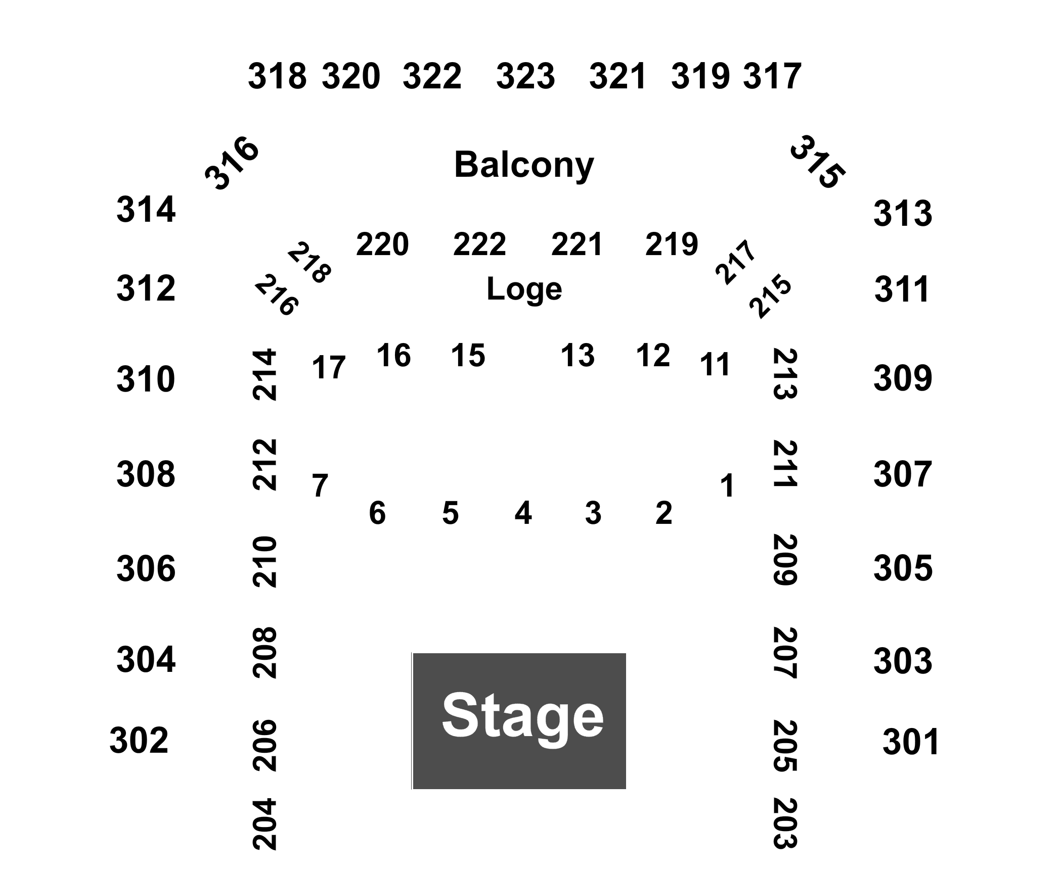 Bill Graham Civic Auditorium Detailed Seating Chart