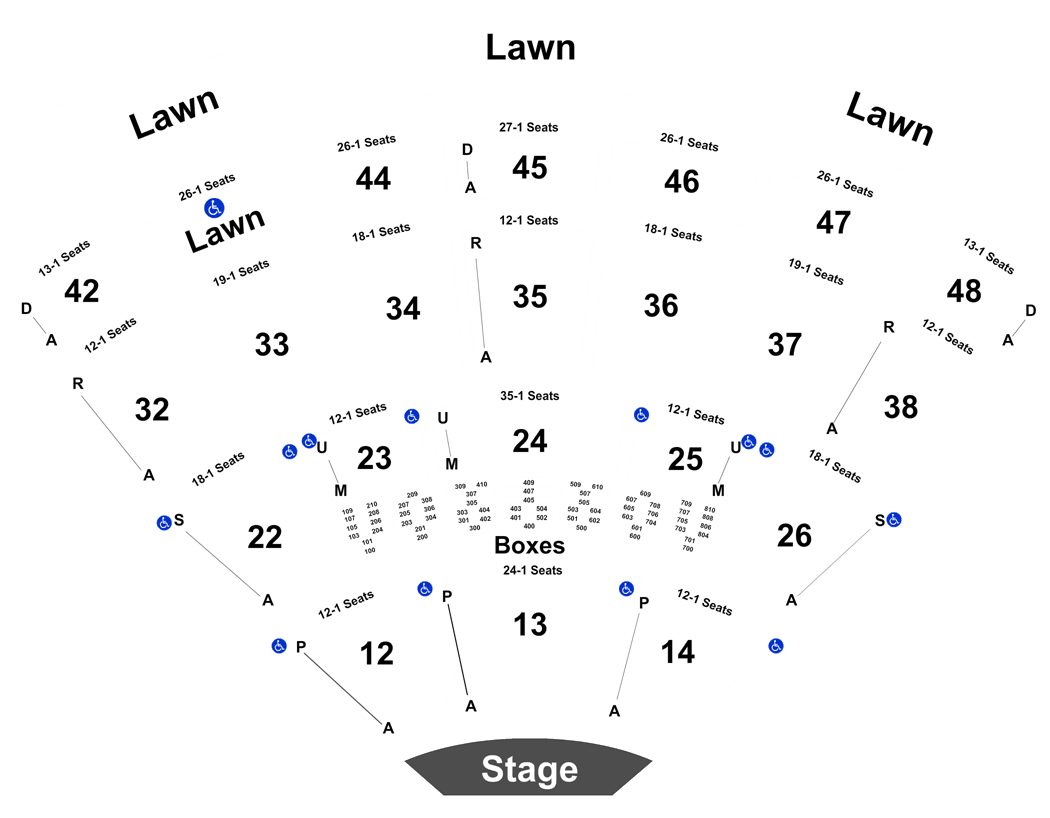 Blossom Music Center Detailed Seating Chart