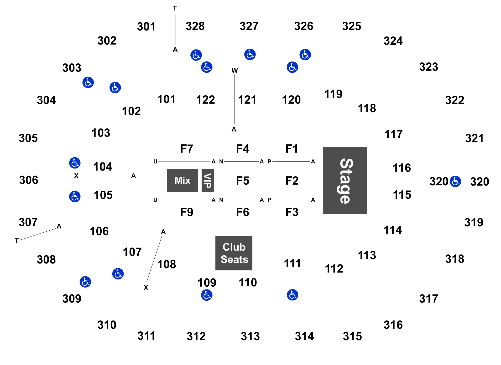 Detailed Seating Chart Bok Center Tulsa
