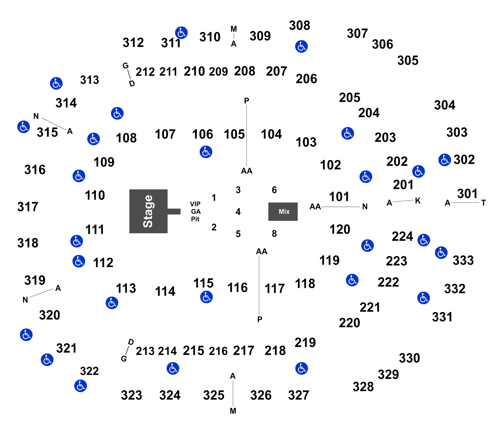 Bridgestone Arena, section 102, home of Nashville Predators, page 1