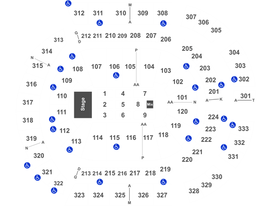 Bridgestone Arena Seating Chart Cma Awards