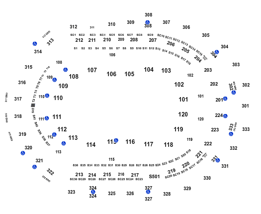 Nashville Predators Bridgestone Arena Seating Chart - Vintage Hockey T
