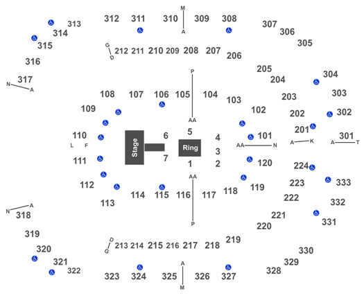 Bridgestone Arena Seating Chart Wwe