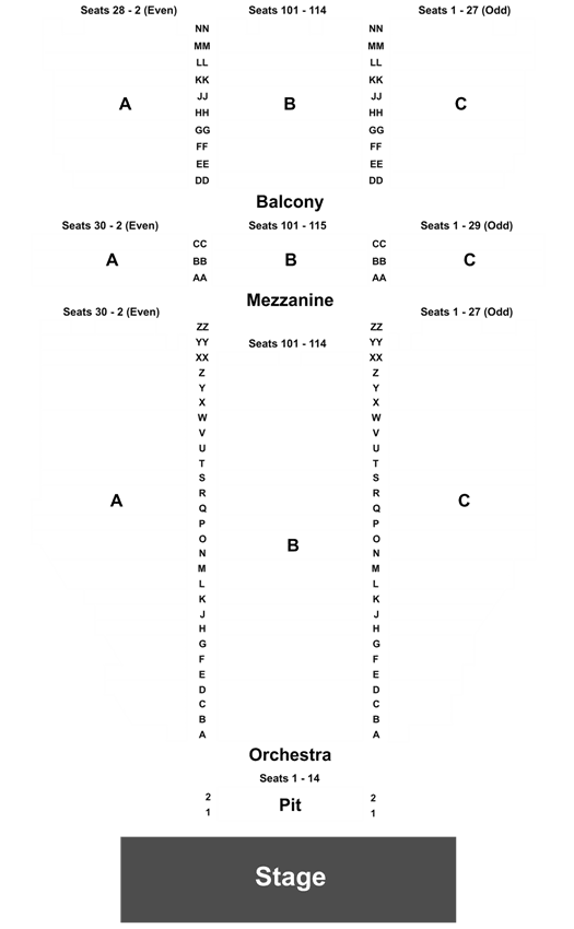 Binghamton Forum Seating Chart