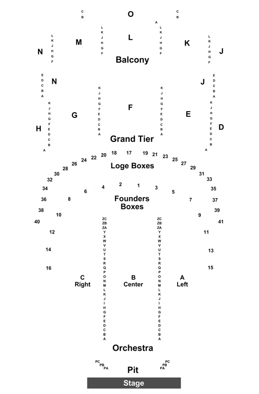 Brown Theater Wortham Center Seating Chart