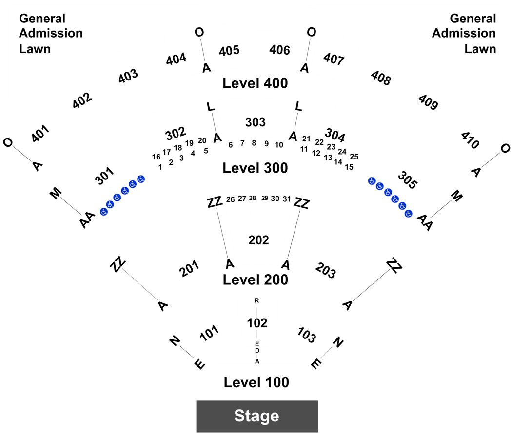Budweiser Stage Interactive Seating Chart