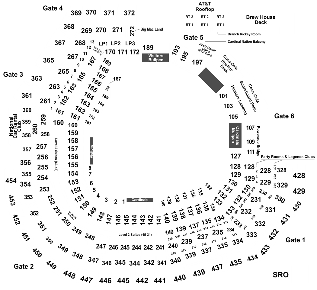St Louis Busch Stadium Seating Chart