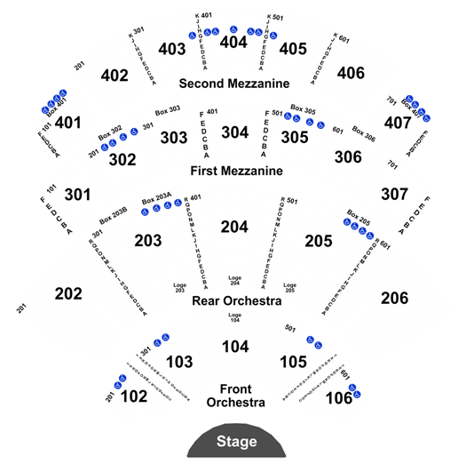 The Colosseum At Caesars Palace - Interactive Seating Chart