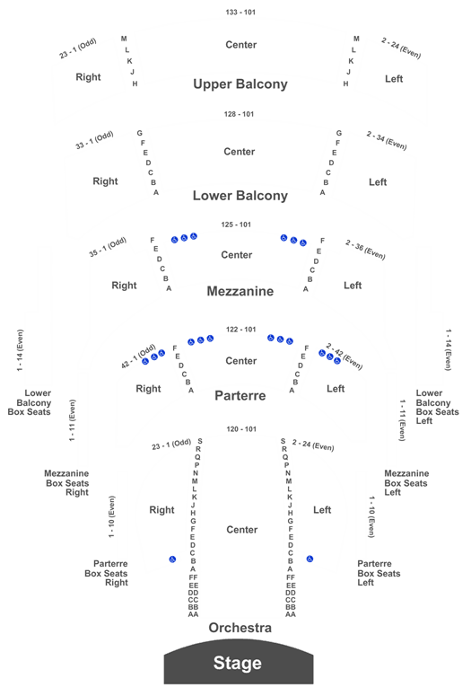 Cannon Center For The Performing Arts Seating Chart