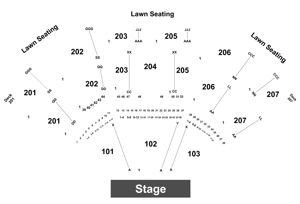 Cellairis Amphitheatre At Lakewood Seating Chart