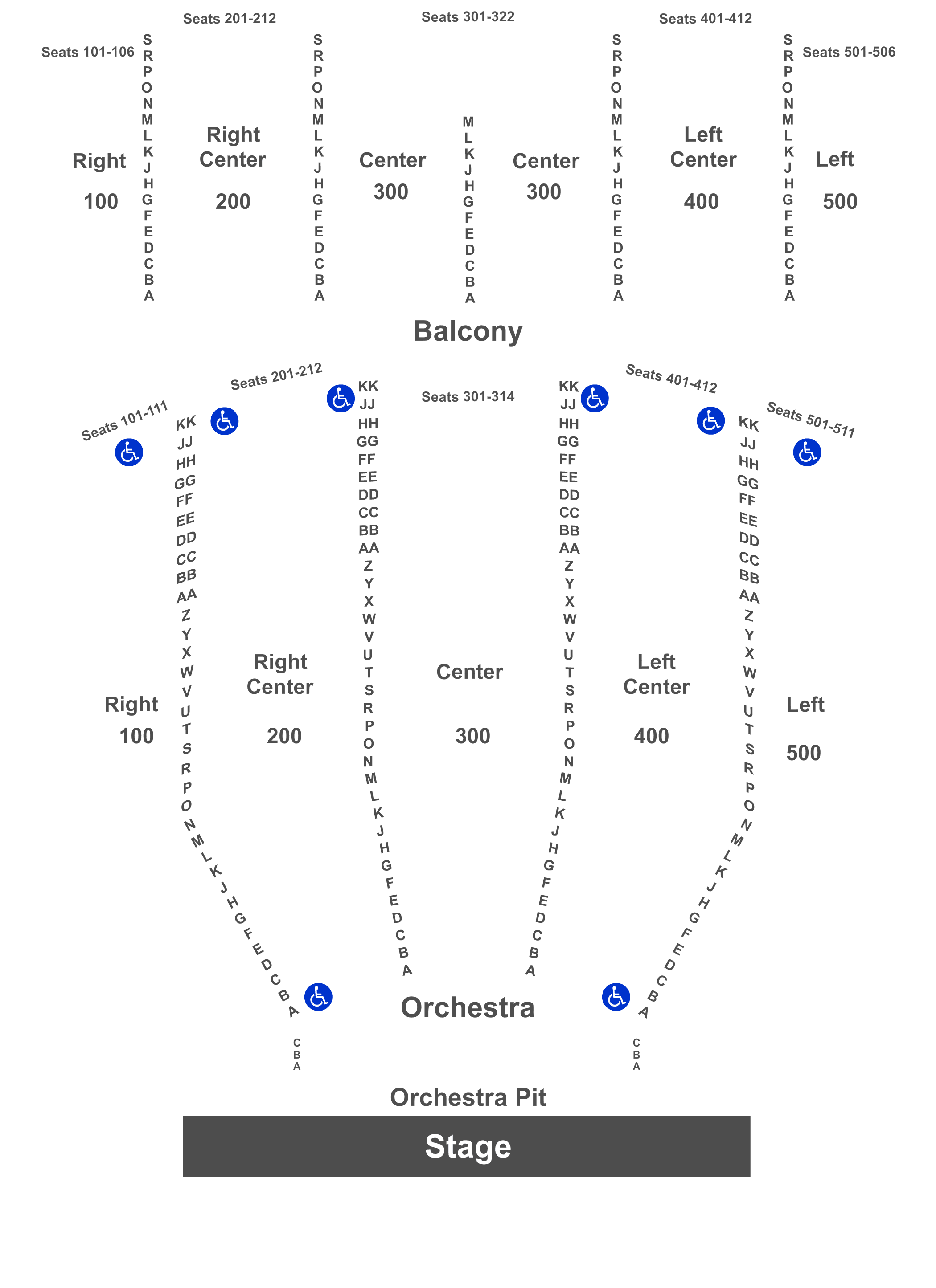 Centennial Hall Seating Chart Tucson Az