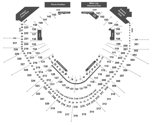 arizona diamondbacks seating map