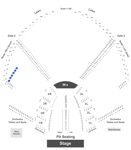 State Bank Amphitheatre At Chastain Park Seating Chart