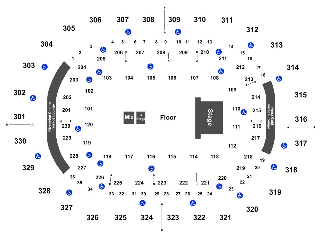 Chesapeake Energy Arena Oklahoma City Ok Seating Chart