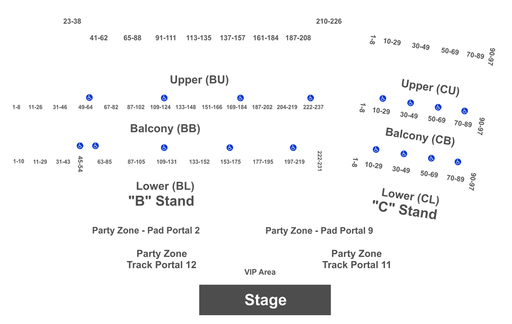 Frontier Park Seating Chart
