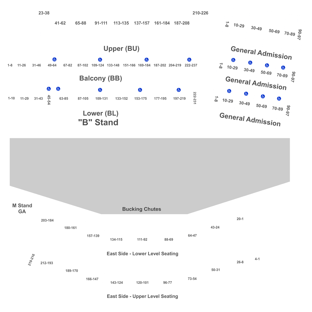 Frontier Days Rodeo Seating Chart