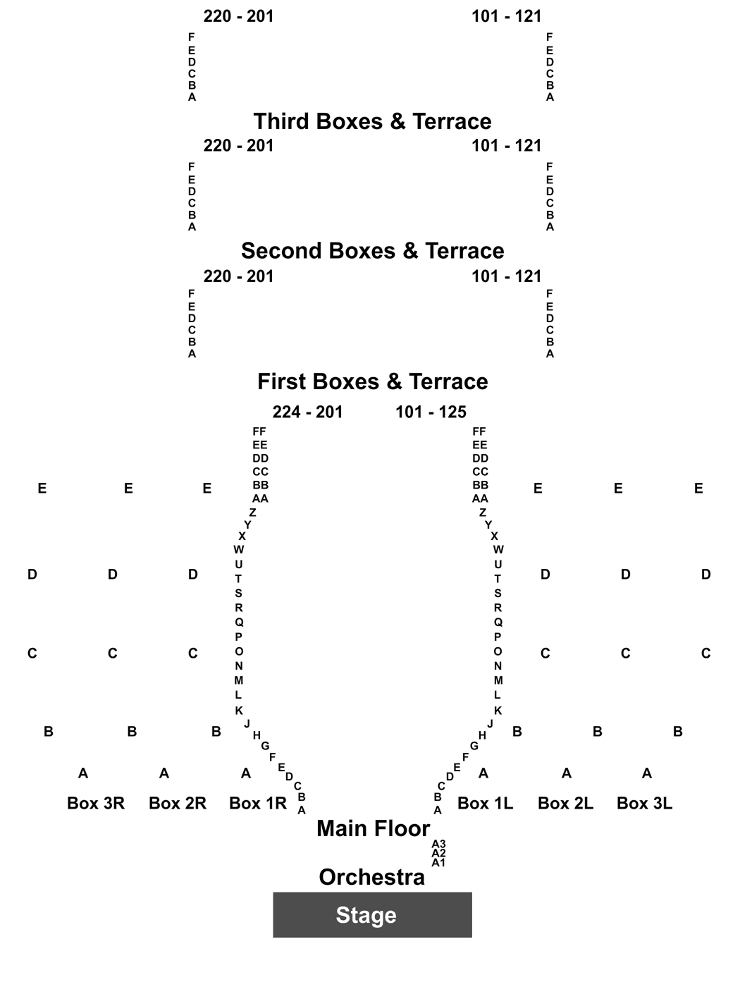 Clowes Hall Interactive Seating Chart