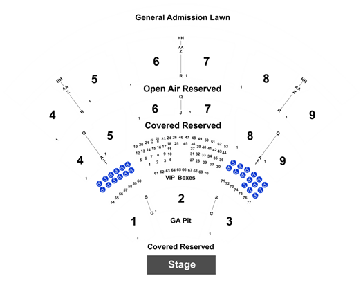 Walnut Creek Amphitheatre Seating Chart With Rows