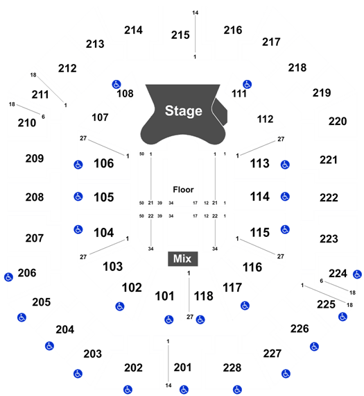 Seating Chart Colonial Life Arena Columbia Sc