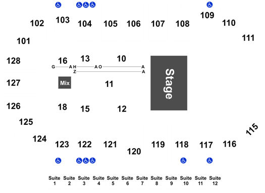 Comerica Center Frisco Seating Chart