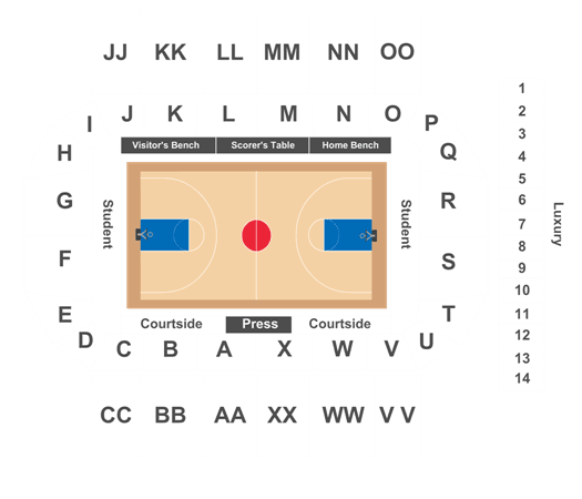 Boston College Basketball Seating Chart
