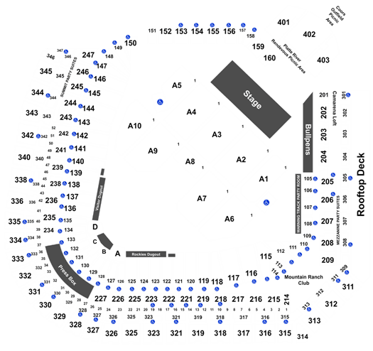 Coors Field Concert Seating Chart