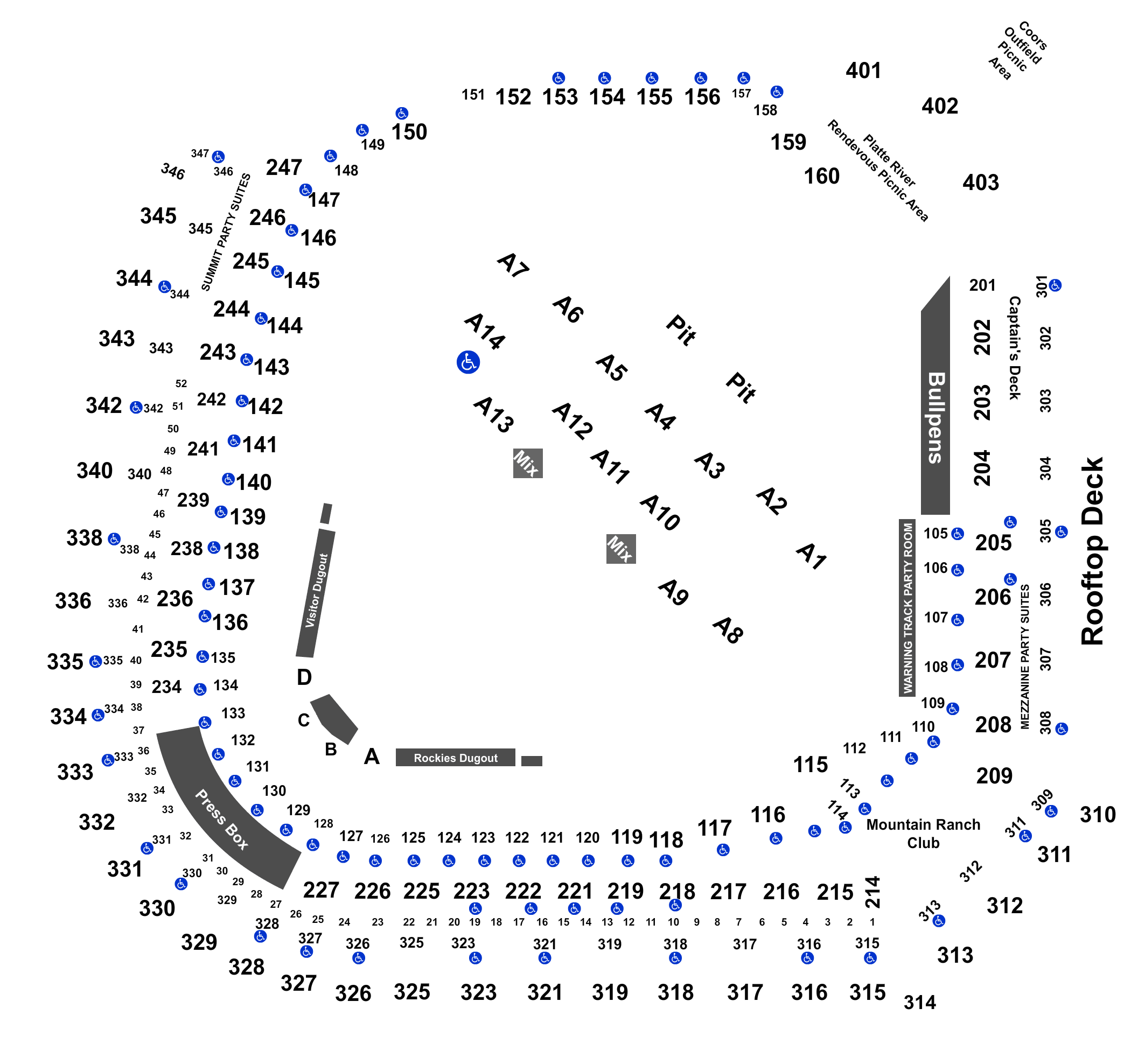 Coors Field Seating Chart