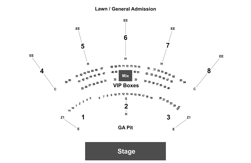 Seating Chart For Coral Sky Amphitheater