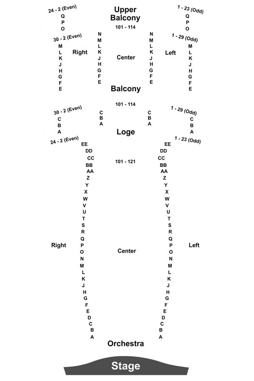 Hackensack Meridian Health Theater Seating Chart