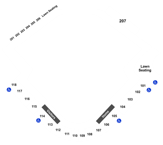 Four Winds Field at Coveleski Stadium Seating Chart & Map