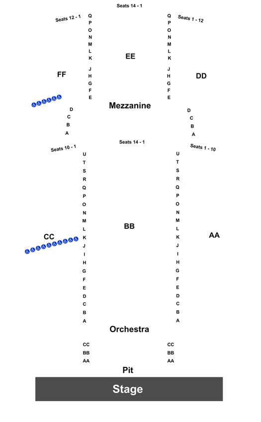 Cullen Theater Seating Chart