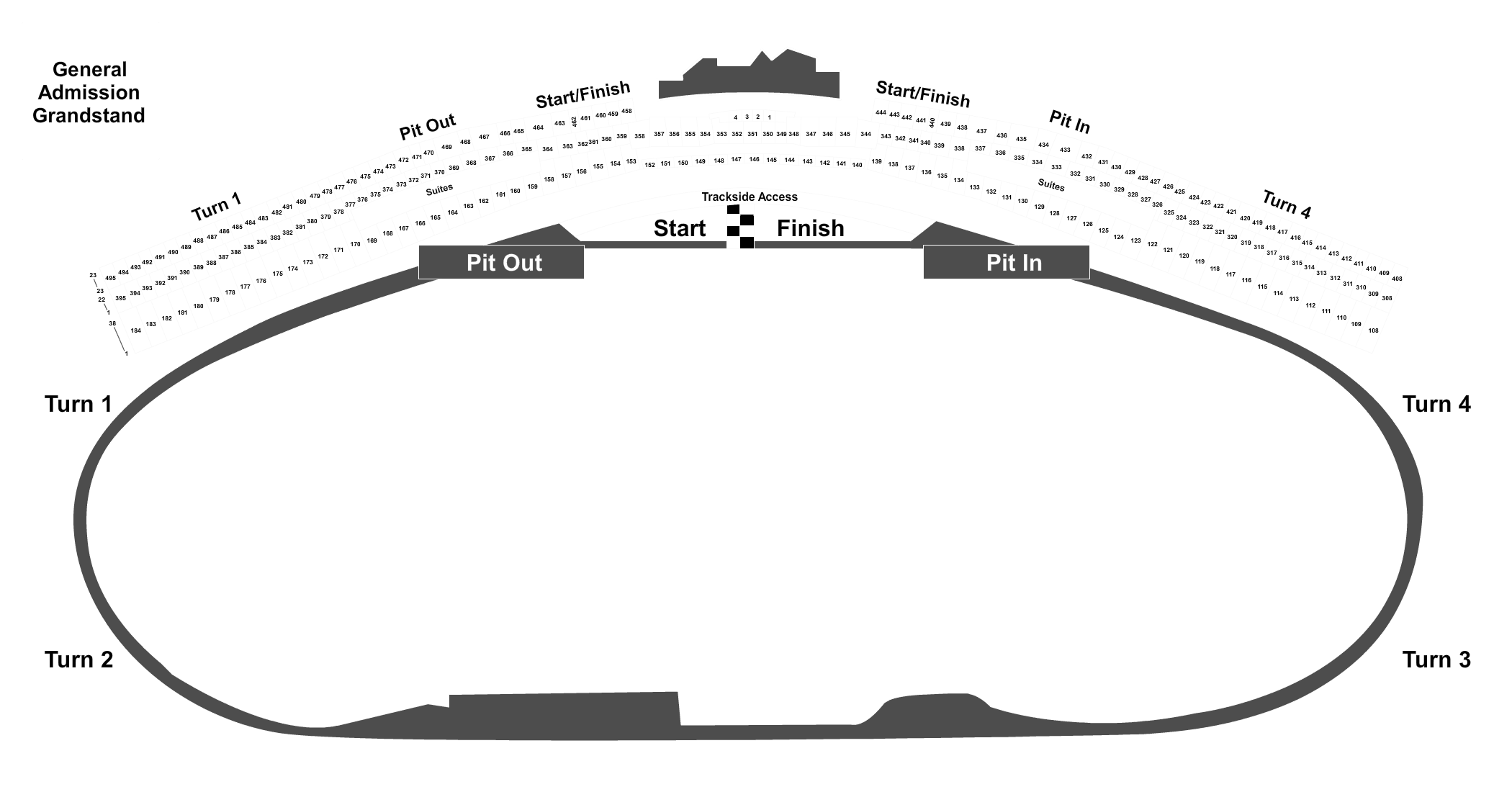 Daytona Interactive Seating Chart