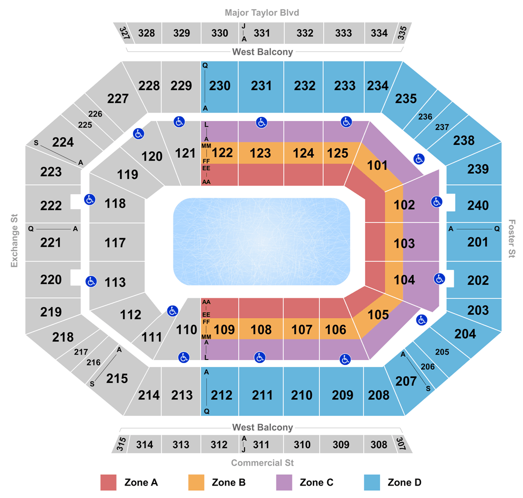 Dcu Center Seating Chart With Rows