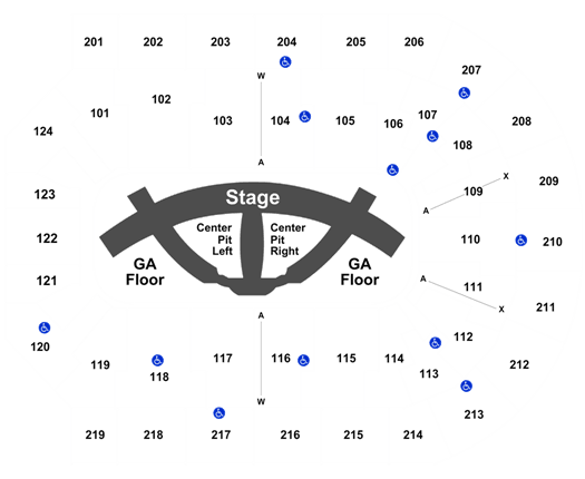 Denny Sanford Seating Chart Rows
