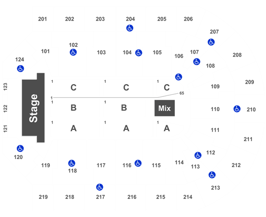 Denny Sanford Premier Center Seating Chart With Rows